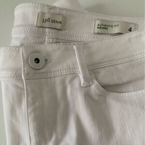 EUC J. Jill Authentic Fit Slim Ankle White Denim Jeans size 4